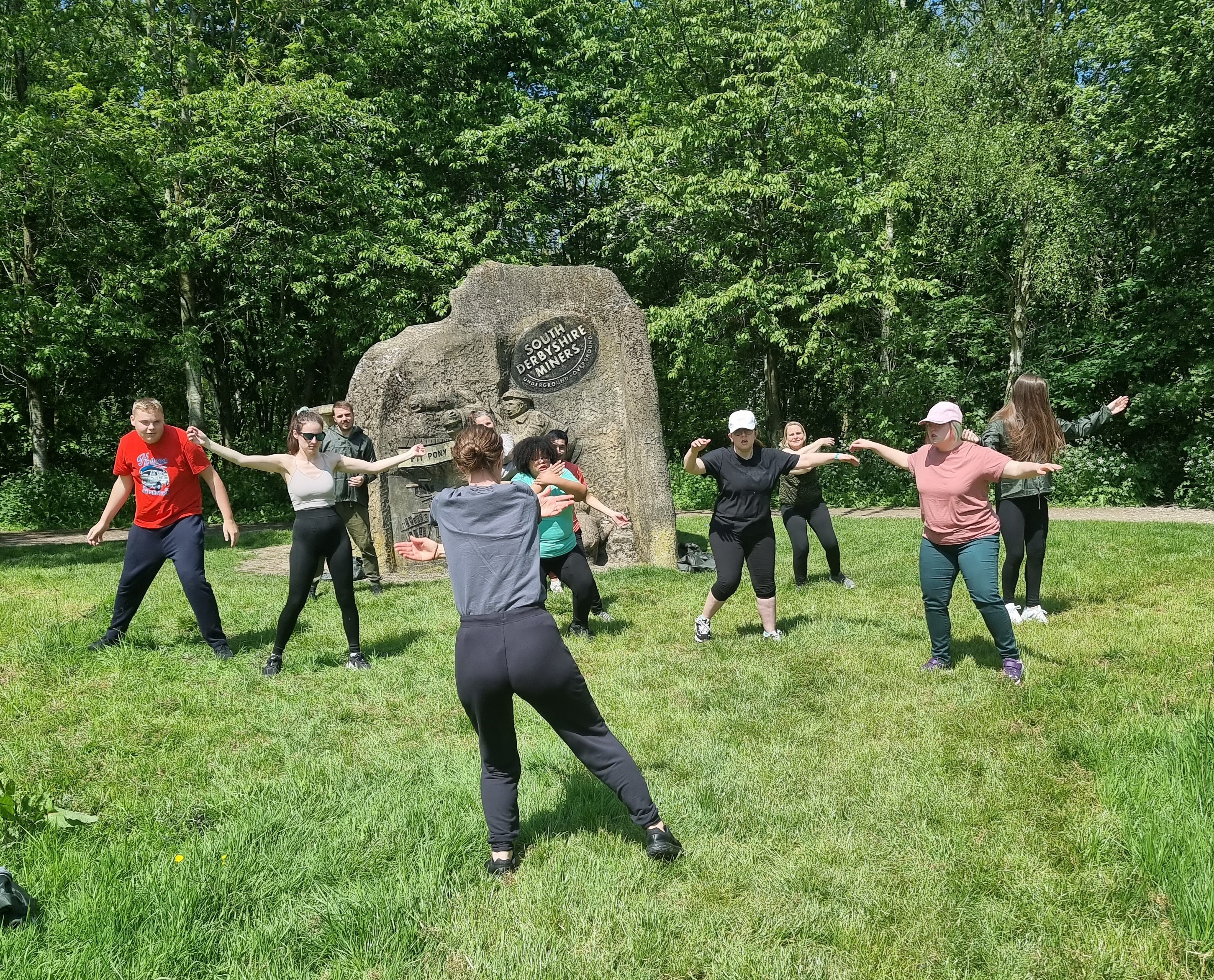 That! Dance group dancing outside