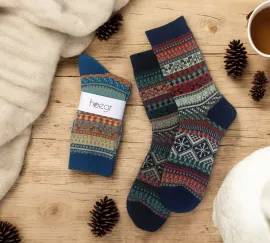 socks on a wooden floor